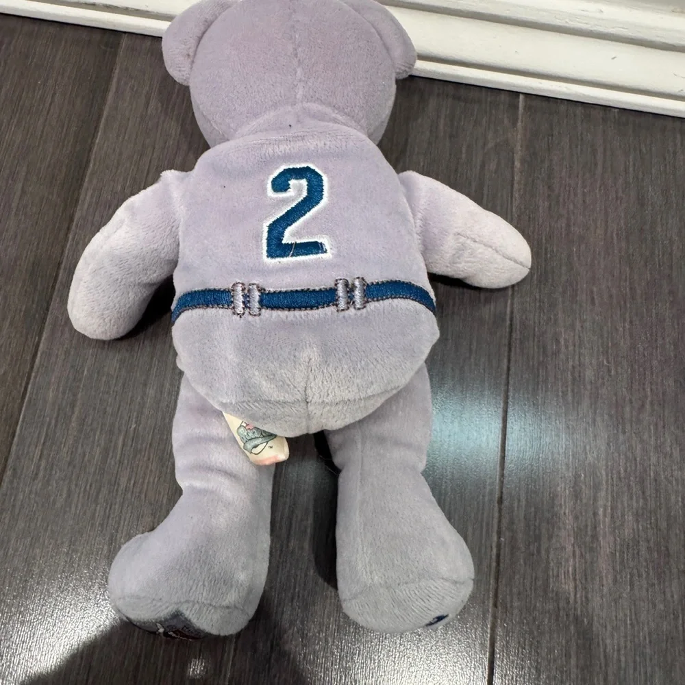 New York Yankees Gray Stuffed Bear All Star Game ‘99 Derek Jeter Bear